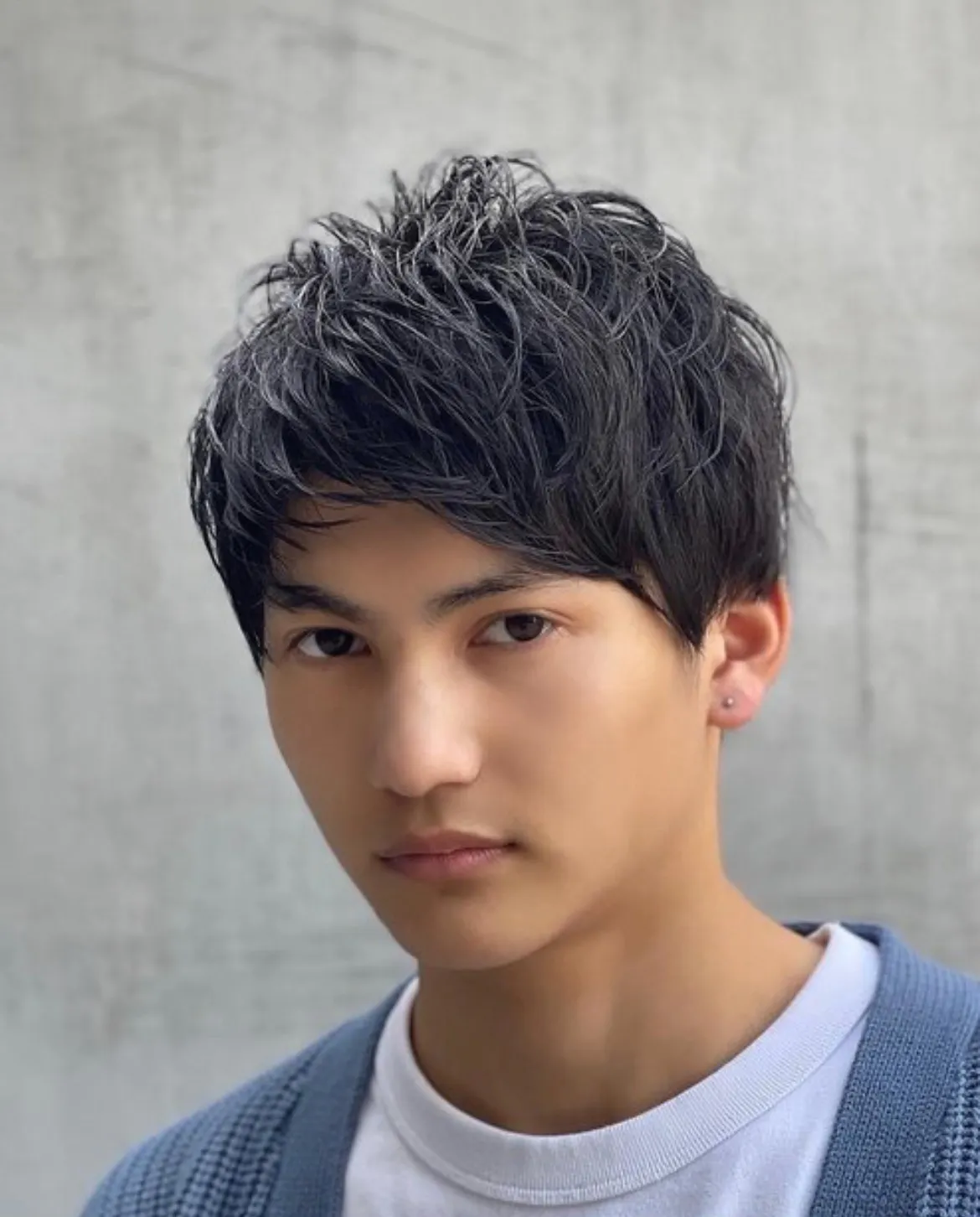 メンズ爽やかアップバングショート