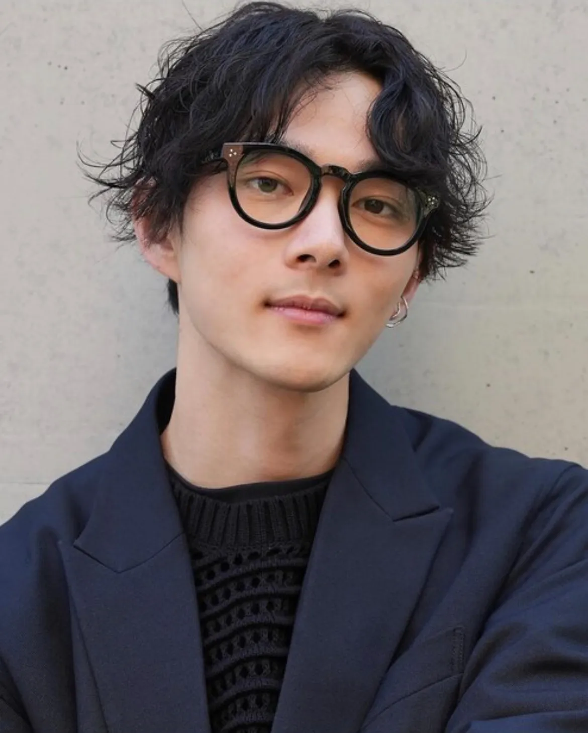 ほつれセンターパートメンズスパイラルパーマ