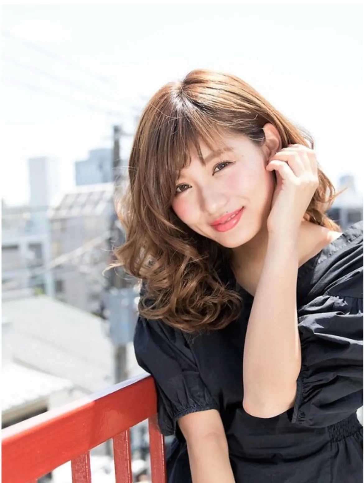 エレガントガーリーカールミディ